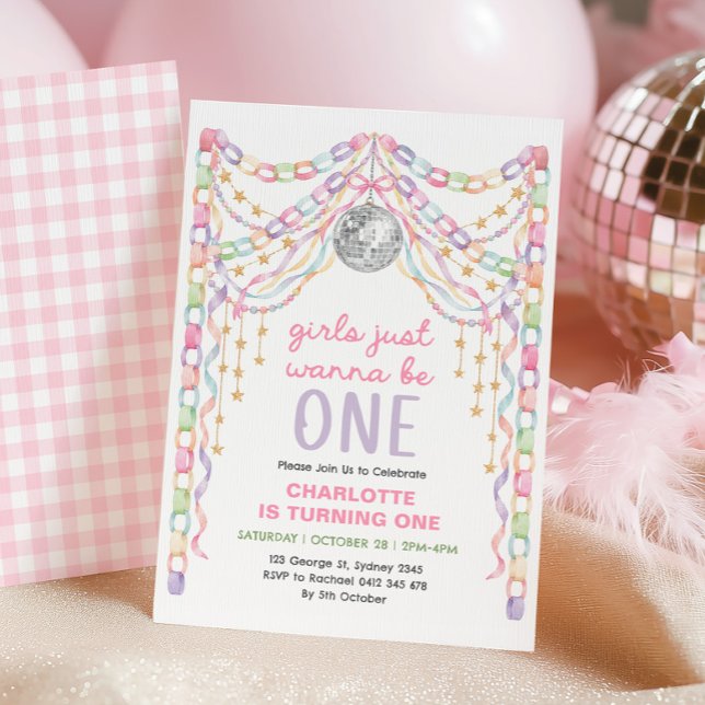 Invitation Les filles veulent juste être une : Anniversaire D (Créateur téléchargé)