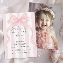 Invitation Les filles veulent juste être une photo 1er annive