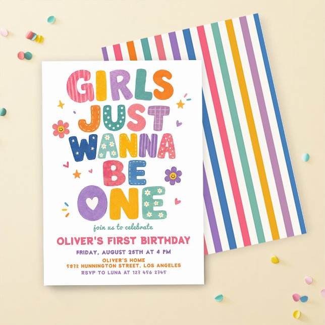 Invitation Les Filles Veulent Juste Une Fête D'anniversaire C (Créateur téléchargé)
