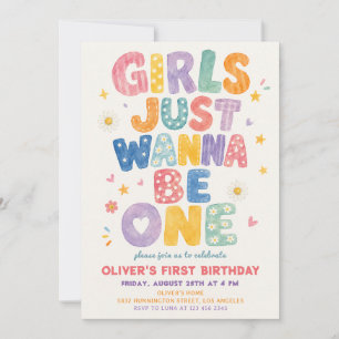 Invitation Les Filles Veulent Juste Une Fête D'anniversaire C