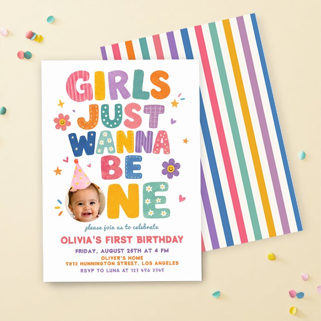 Invitation Les filles veulent juste une photo d'anniversaire  (Créateur téléchargé)