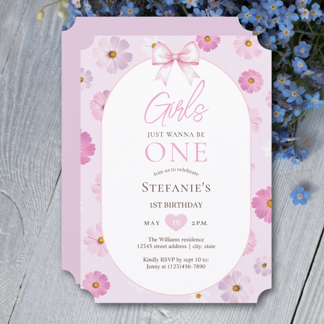 Invitation Les Filles Veulent Tout Simplement Être Une Fille  (Créateur téléchargé)