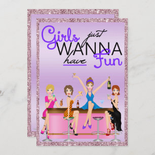 Invitation Les Filles Veux Juste Avoir Fun Bachelorette Party