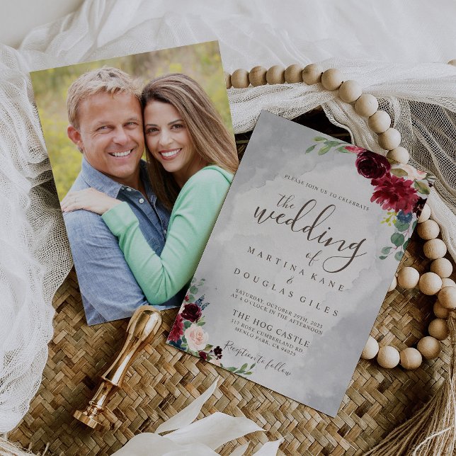 Invitation Les Fleurs Classiques Mariages De (Créateur téléchargé)