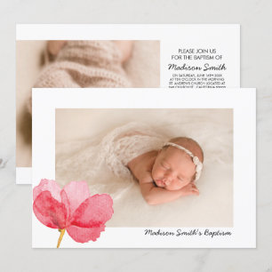 Invitation Les fleurs d'aquarelle christifient l'invitation a