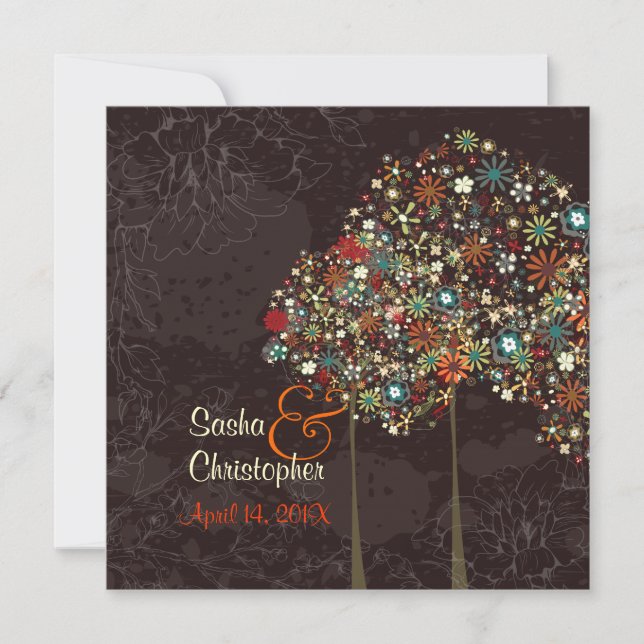 Invitation Les fleurs d'automne de PixDezines (Devant)