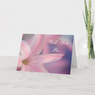 Invitation Les Fleurs De Hyacinthe Roses Seront-Vous Ma Femme
