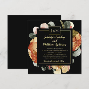 Invitation Les fleurs d'octobre modernes sur le Mariage de mo