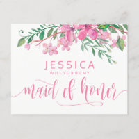 Les fleurs roses seront-elles ma femme d'honneur ?
