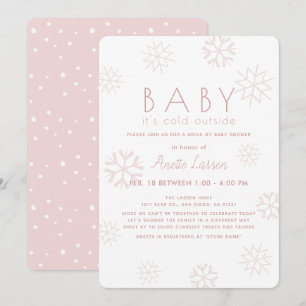 Invitation Les flocons de neige Bébé son Baby shower de prome
