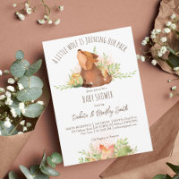 Les forêts de loup tombent baby shower modèle