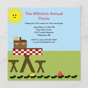 Invitation Les fourmis viennent marchant dedans pour