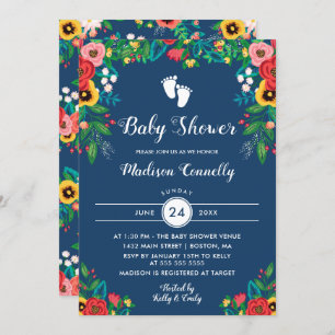 Invitation Les gens de Boho fleurissent le baby shower