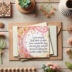 Invitation Les gens qui font du monde un meilleur Merci