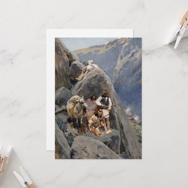 Invitation Les guerriers d'Apache : une embuscade sur la cava (Devant/Arrière en situation)