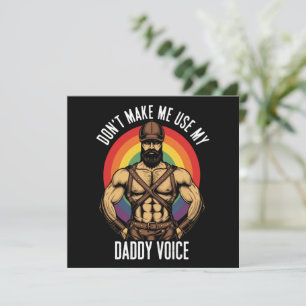 Invitation Les hommes ne me font pas utiliser ma voix de papa
