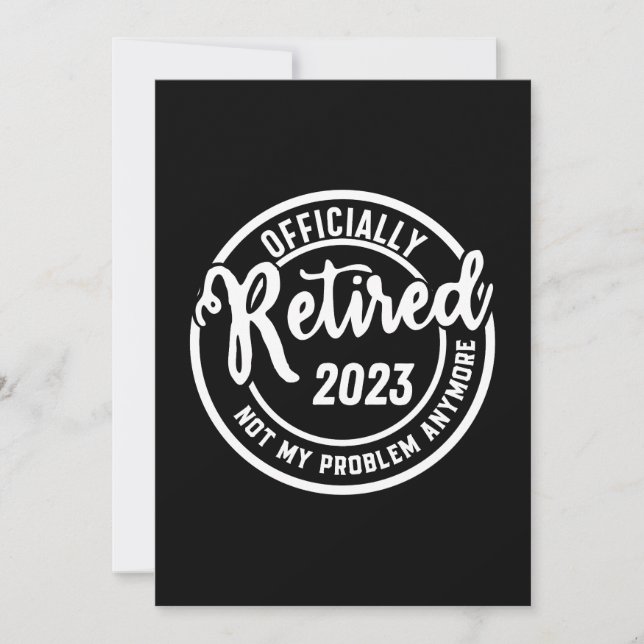 Invitation Les Hommes Retraités 2023 Plus Mon Problème - Vint (Devant)