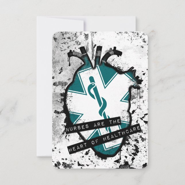 Invitation les infirmières sont le coeur anatomique des soins (Devant)