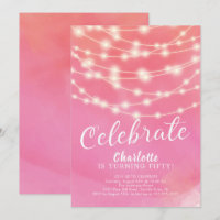 Les lampes à cordes célèbrent l'invitation d'anniv
