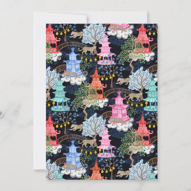 Invitation Les léopards de la fête sur les Noirs (Devant)