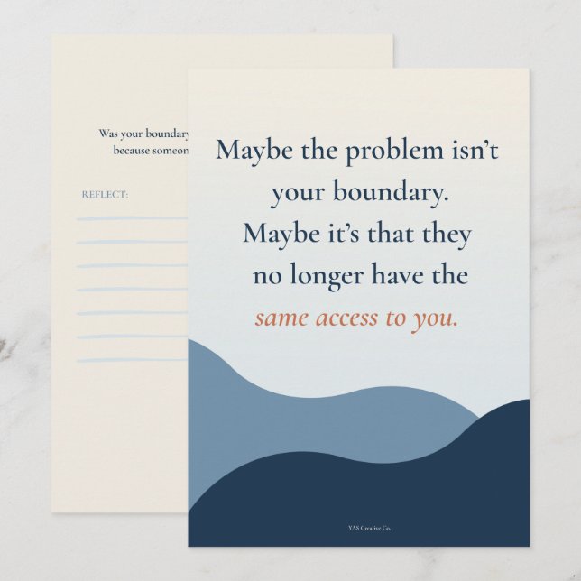 Invitation Les limites peuvent modifier l'accès (Devant / Derrière)