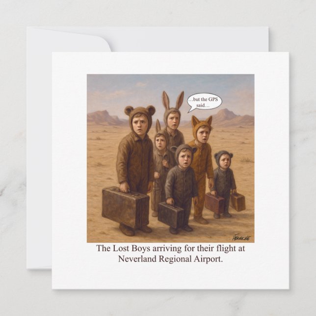 Invitation Les Lost Boys arrivant pour leur vol (Devant)