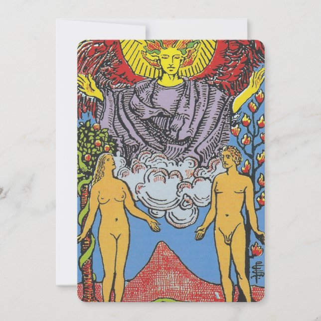Invitation Les Lovers Tarot Card Tarots Lecture (Devant)