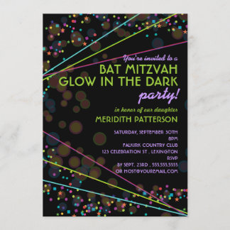 Invitation Les lumières du Bat mitzvah dans la fête des ténèb