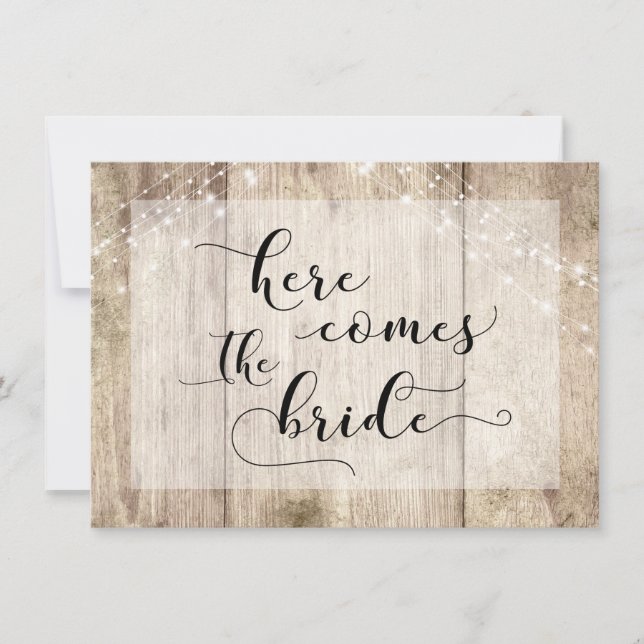 Invitation Les lumières du bois Brown arrivent sur le panneau (Devant)