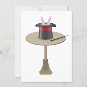 Invitation Les Magiciens Rabbit Dans Un Casquette