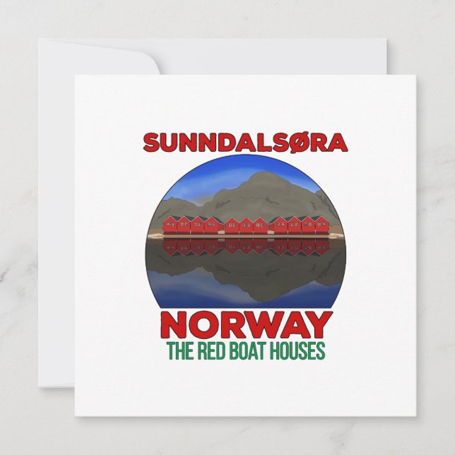 Invitation Les maisons de bateaux rouges Sunndalsøra Norvège (Devant)