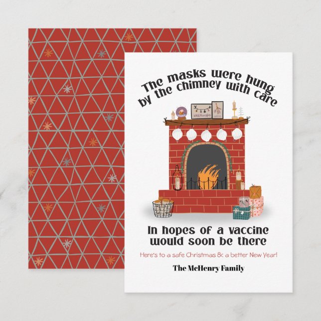 Invitation Les Masques ont été suspendus par la Chimney avec  (Devant / Derrière)