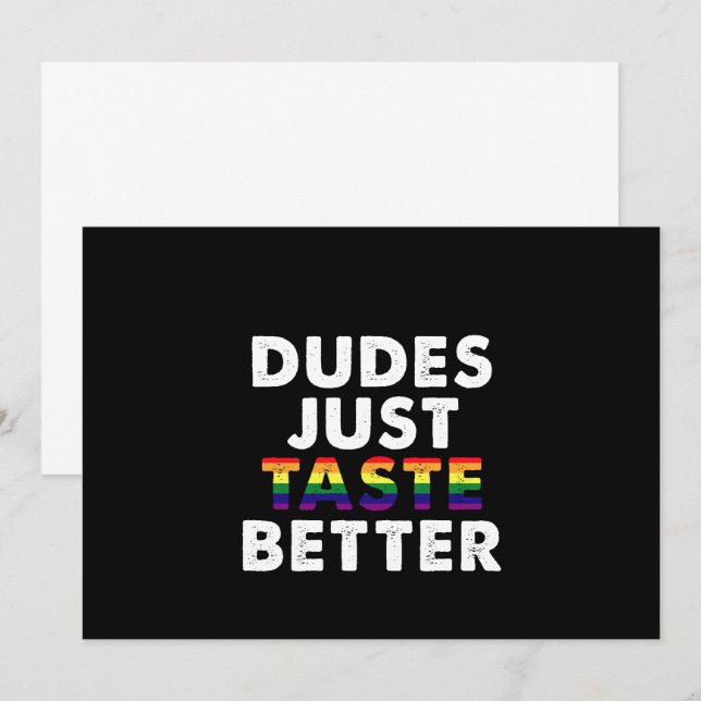 Invitation Les mecs ont juste meilleur goût Idée cadeau Fiert (Devant / Derrière)