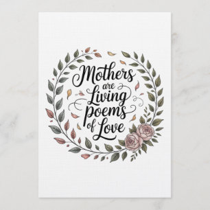 Invitation Les mères sont des poèmes d'amour vivants