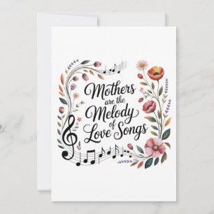 Invitation Les mères sont la mélodie des chansons d'amour