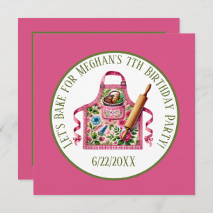 Invitation Les mignons enfants à la cuisine fête d'anniversai