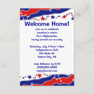 Invitation Les militaires de bannière étoilée souhaitent la