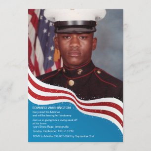 Invitation Les militaires patriotes de bannière envoient