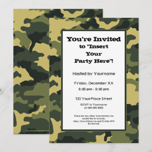 Invitations Faire Part Cartes Anniversaire Militaire Zazzle Fr
