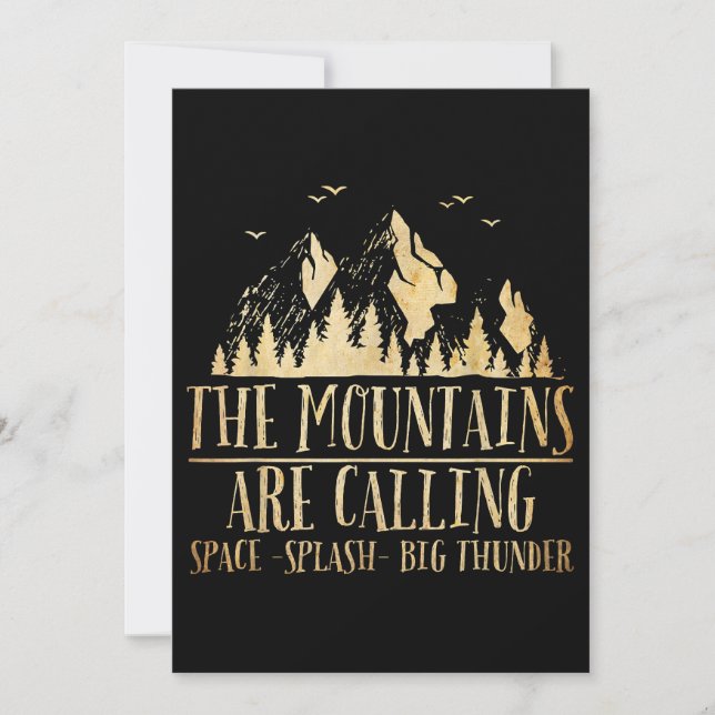 Invitation Les montagnes appellent Space Splash Big Thunder (Devant)
