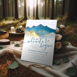 Invitation Les Montagnes D'Or Permettent À L'Aventure De Comm