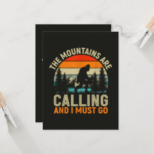 Invitation Les montagnes m'appellent et je dois y aller