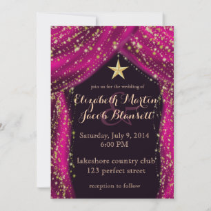 Invitation Les nuits arabes Magenta & Mariage or