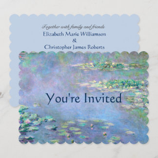 Invitation Les Nympheas Water Lilies Monet Fine Art Mariage