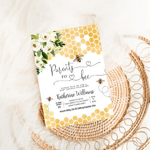 Invitation Les Parents À Être Miel Abeille Thème Baby shower