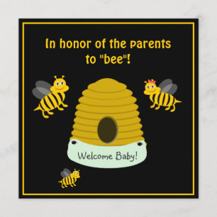 Invitation Les parents à l'abeille gaffent le baby shower