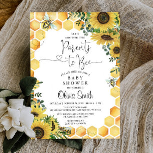 Invitation Les parents doivent être des Baby showers neutres 