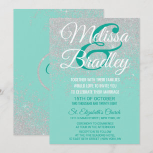 Invitation Les parties scintillantes blanches fascinantes