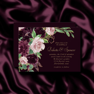 Invitation Les passions de Moody   Bouquet Dramatique de Rose