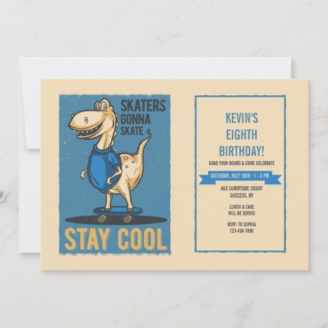 Invitation Les patineurs vont patiner (Devant)